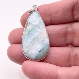 Larimar 925 Sterling Silver Pendant